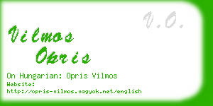 vilmos opris business card